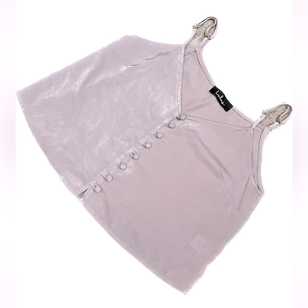 Lilac Lulu button cropped cami | size small